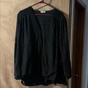Maurices Black Textured Blouse